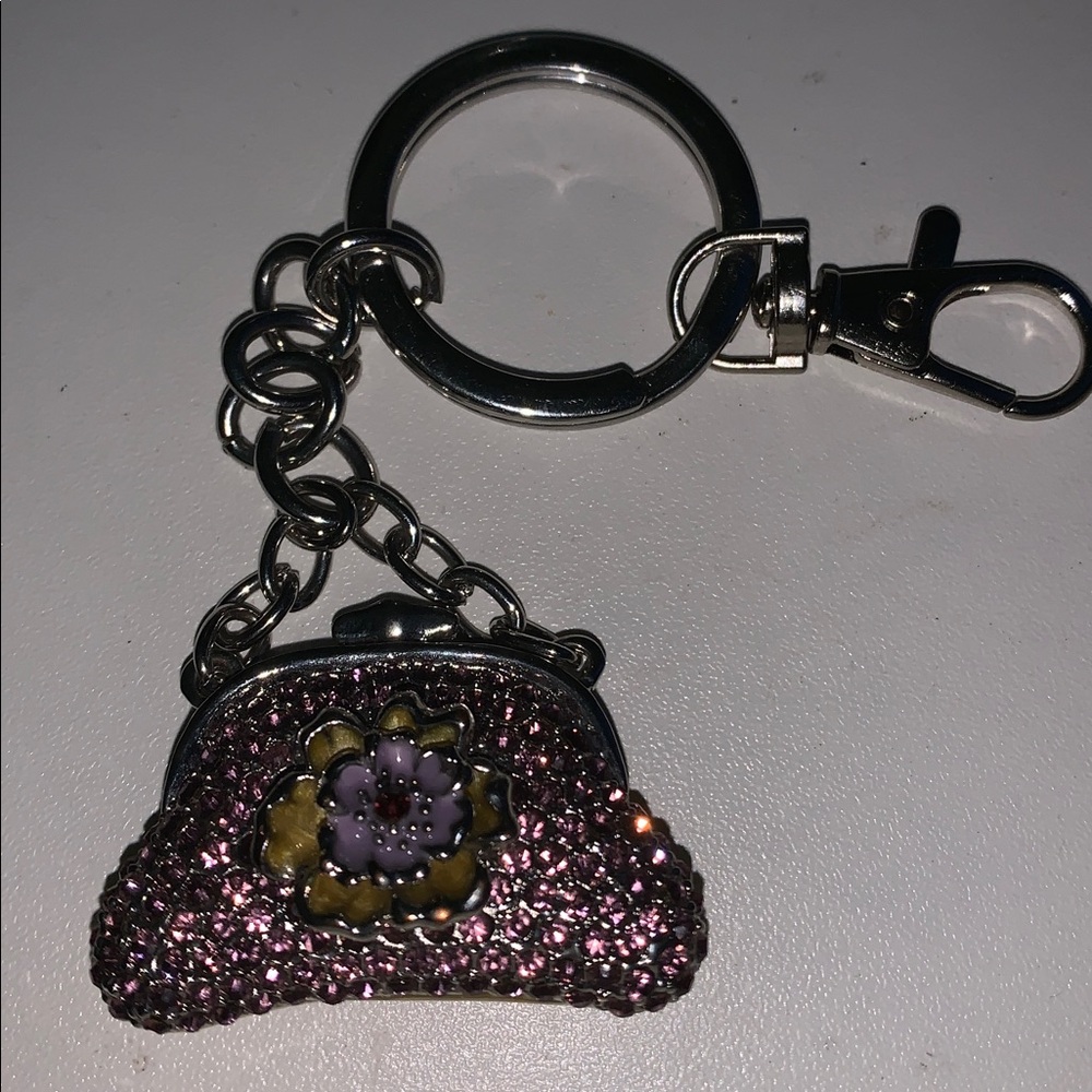 Crystal reversible purse/bag charm Keychain